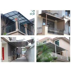 隆記蓬業多圖詳解 固定陽光板雨篷與紡織品遮篷參數全解析